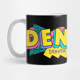 Retro 90s Denver DEN / Rad Memphis Style / 90s Vibes Mug